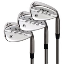 Rife Spin Groove Men's Standard Right Handed Golf Wedge Set 52-56-60 Approach Wedge, Sand Wedge, Lob Wedge