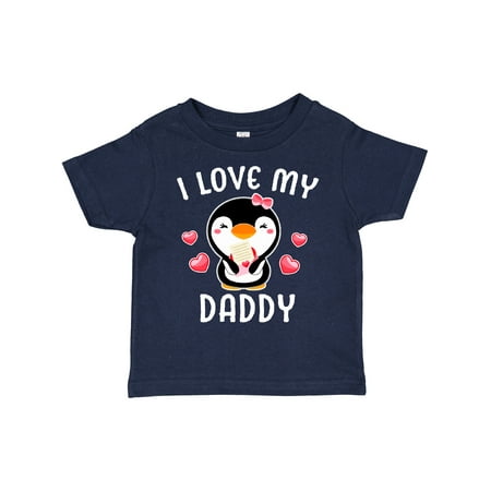 

Inktastic I Love My Daddy with Cute Penguin and Hearts Gift Toddler Toddler Girl T-Shirt