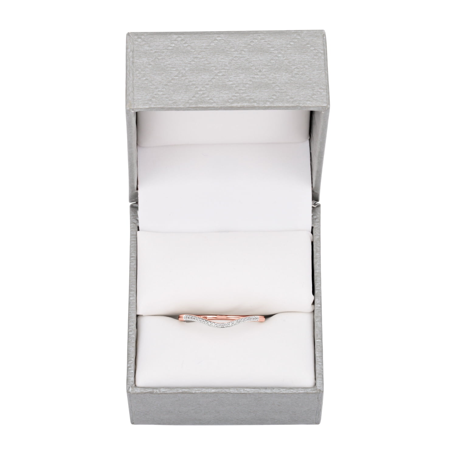 Brilliance Fine Jewelry 14kt Rose Gold Plated Genuine Diamond Accent Stackable Ring