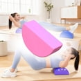 thumbnail image 4 of Bloque de semicircular antideslizante y portátil, bloque de equilibrio de para entrenamiento, gimnasio en casa, deportes de interior y Rosa, 4 of 7