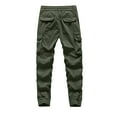 thumbnail image 4 of UVEASISHA Pantalon de Travail pour Hommes à Multiples Poches Grande Taille Coupe Droite Pantalon Cargo Extérieur Léger Pantalon de Randonnée Taille Extensible Pantalon à Cordon Soldes Aujourd'hui Liquidation Vert Armée G, 4 of 9