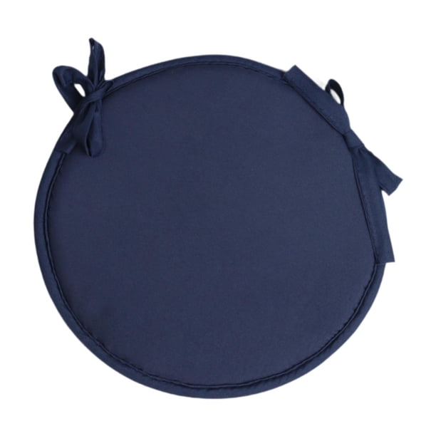 Cojín redondo para silla, cojín de asiento, cojín de esponja, cojín grueso para suelo, puf para silla Azul marino 38cm