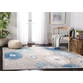 thumbnail image 4 of SAFAVIEH Cabana Aria Cream/Red 2'X8' Runner Indoor/Outdoor Area Rug Grey/Blue, 5'3" x 7'6", 4 of 14