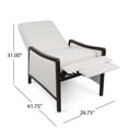 thumbnail image 5 of Upholstered Pushback Recliner Chair, Traditional Push Back Recliner Chair with , Recliner Chair with Lumbar Support , Mid Century Modern Armchair for Living Room,Beige, 5 of 7