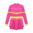 thumbnail image 5 of Zaldita Kids Girls Glitter Cheerleading Uniform Cheer Leader Outfits Sparkly Dance Dress Leotard Performance Dancewear Hot Pink 16, 5 of 7