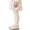 Beige, variant on Bixock Toddler Girls Leggings Warm Knit Pantyhose Tights Footless Elastic Waist Bow Solid Color Soft Stretch Dance Training Casual Wear Size 6-7Years