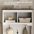 thumbnail image 4 of Vabches Farmhouse Hall Tree with Shoe Storage & Coat Rack for Entryway,White, 4 of 8