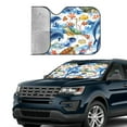 thumbnail image 4 of Disketp Windshield Sun Shade, Car Sun Shade For Front Window Marine Animals Sunshades Sun Visor Protector Blocks Uv Rays Foldable, 4 of 9