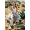thumbnail image 5 of Cali1850 Women's Casual Relaxed Fit 29" Inseam Drawstring High Rise Smocked Linen Pants For Lounge And Beach Wear, 5 of 7