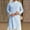 Men shirts under $10 long sleeve-Sky Blue, variant on Men Shirts under $10 Men's Robe Set Arab Middle Robe Long Sleeve Standing Neck Pocket Button Casual Robe White M