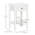 thumbnail image 3 of HOMCOM Side Table Set of 2, End Tables with Drawer and Bottom Shelf, 3 of 10