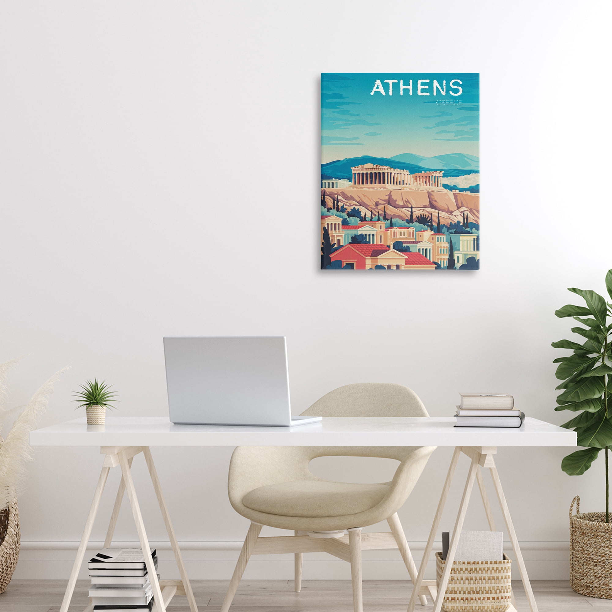 Stupell Industries Athens Topography Cityscape Canvas Wall Art, design by Andreas Magnusson