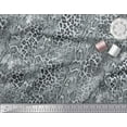 thumbnail image 3 of Soimoi Gray Moss Georgette Fabric Leopard & Snake Animal Skin Printed Fabric 1 Yard 42 Inch Wide, 3 of 3
