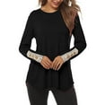 thumbnail image 3 of Jalioing Women's Long Sleeve Yoga Tops Crew Neck Casual Loose Athletic Shirts Fashion Basic Sport T Shirt Clothes, 3 of 4