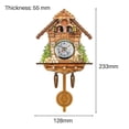 thumbnail image 4 of BRI Reloj de cuco antiguo de madera, casa de pájaros, reloj de pared, decoración del hogar, reloj de cuco colgante, péndulo con campana oscilante automática, decoración del hogar, 4 of 8