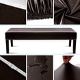 thumbnail image 4 of Zhudiyof Stretch Dining Bench Cover, Anti-Dust Removable Bench Slipcover, PU Waterproof Bench Seat Protector Cover for Living Room, Bedroom, Kitchen, Brown, 4 of 7