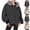 Beige, variant on Faux Fur Hoodie Striped Zip Up Hoodie Fur Trim Jacket with Fur Hood Winter Clothes Causal Streetwear Sweater Brown XXL