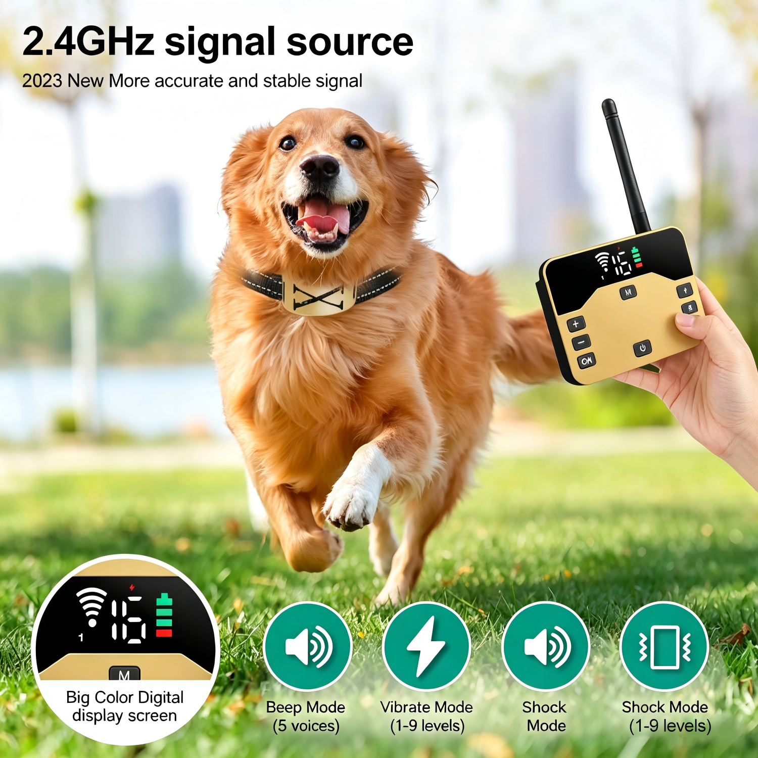 Wireless Dog Fence, Electric Dog Fence & Training Collar with Remote,Portable Dog Training Collar Electric Dog Boundary Container,Adjustable Control Range,Waterproof,Harmless,for 1 2 3 Dogs