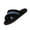 Black, variant on Womens Crisscross Strap Fuzzy Slide Slippers Boho Plush Open Toe House Slides Soft Warm Non-Slip Fluffy Casual Indoor Bedroom Sandals