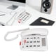 thumbnail image 4 of Teléfono fijo con cable manecillas de volumen ajustables blancas botón grande teléfono con cable dial de un toque para personas con discapacidad auditiva, 4 of 8
