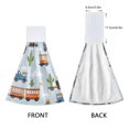 thumbnail image 4 of Cactus Trains Clouds Cartoon Hanging Towels with Loop Hand Towels Nylon Fastener Tape Design Dish Cloths 2 Pieces, 4 of 7