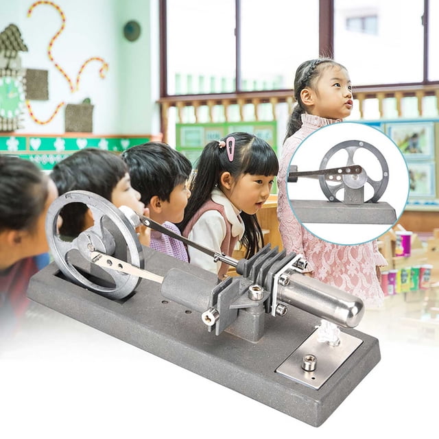 Dekaim Power Generator Model, Hot Air Stirling Engine Education Toy Electricity Power Generator Model
