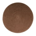 thumbnail image 2 of Eden Woven Braided Velvet Table Placemats 15 Inches Round Set of 4 Non-Slip Dining & Kitchen Table Mats Chocolate, 2 of 2