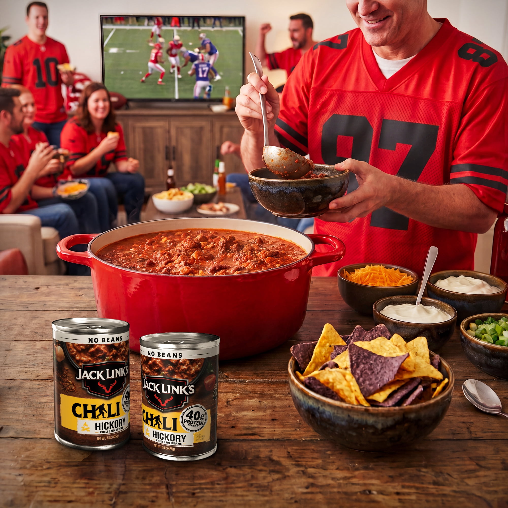 Jack Link's, Chili Hickory Flavored, No Beans, 15oz Can, 36g of Protein, Made with 100% Beef