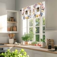 thumbnail image 3 of Colorful Daisy Wreath Bees Valances for Windows, 60 x 18in, Spring Flowers Garland Rod Pocket Kitchen Valance Curtain Light Filtering Window Treatments for Living Room Bedroom, 1 Panel, 3 of 7