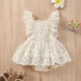thumbnail image 2 of TOWED22 Baby Boy Girl First Birthday Outfit Sleeveless Sweet One Print Romper Bodysuit Cute 1st Cake Smash Outfit Khaki,3-6 M, 2 of 6