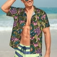 thumbnail image 5 of Goofa Snake And Flower Hawaiian Shirt for Men, Unisex Summer Beach Casual Short Sleeve Button Down Shirts,Aloha Tropical Floral print shirt-Medium, 5 of 6