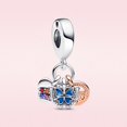 thumbnail image 1 of Campanilla de Plata de Ley 925 auténtica, colgante de noche celestial, cuenta de corazón, ratón, compatible con pandora, pulsera original, regalo de joyería para mujer Dengxun unisex, 1 of 2