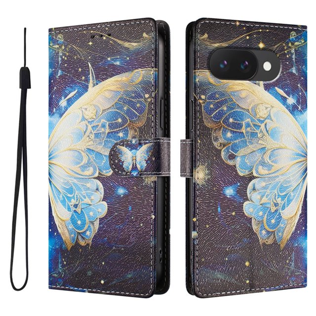 FOXDOCK Funda Tipo Cartera para Google Pixel 9A con Soporte y Correa – Diseño de Patrones Lindos