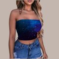 thumbnail image 2 of Mgmyaa Women's Casual Tube Top Square Neckline Pull-On Sequin Stretchable Skinny Solid Color for Casual, 2 of 9