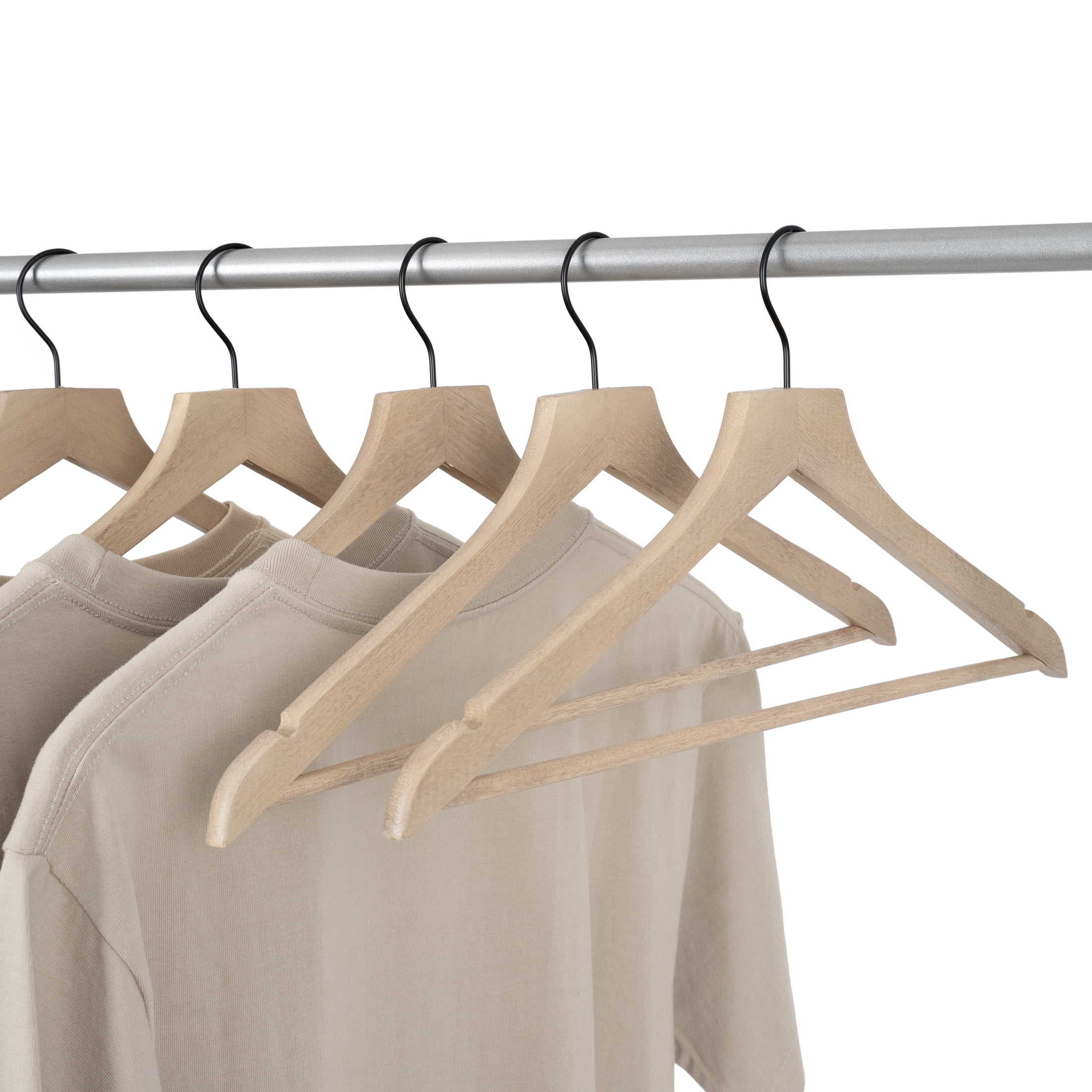 5PK WOOD SUIT HANGER