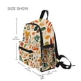 thumbnail image 3 of FORMRS School Backpack with Front Zippered Pocket 12" Student Travel Daypack, Beige Retro Leaves, 3 of 6