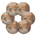 thumbnail image 2 of Moose Standing in Water Coasters with Holder for Coffee Table 6 Pcs Drink Coaster Sets Absorbent for Home Decor 4 inch, 2 of 7