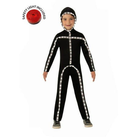 Light-Up Stick Man Costume Kit With Safety Light - Kids S