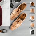 thumbnail image 3 of LIBERTYZENO Mens Oxford Formal Dress Shoes For Adult Male, Beige, 3 of 5
