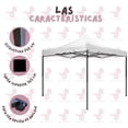 thumbnail image 3 of Toldo Carpa Plegable Reforzada sin Paredes 2x2 m Color Blanco, 3 of 5