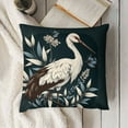 thumbnail image 3 of Crane Bird Butterflies Floral Flowers Throw Pillow Covers  Decorative Pillowcases Soft Cushion Covers for Sofa Couch Bed Home Decor,, 3 of 5