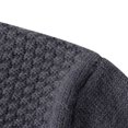 thumbnail image 4 of RYDCOT Mens Half Zip Sweater Cable Knitted Sweaters Casual Solid Colors Stand up Collar Elastic Sweater Dark Gray, 4 of 6