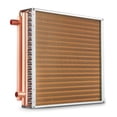 thumbnail image 1 of VEVOR 20"x 20" Heat Exchanger Water to Air 3-Row 3/8" Copper Ports 242 Fins, 1 of 9