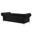 thumbnail image 6 of Arlette Sofa Black Velvet  Button Tufted Gold Nailhead Trim Sinuous Springs, 6 of 11