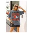 thumbnail image 3 of Women's Gameday Couture  Gray Cleveland Browns Oversized Classic Grind Washed T-Shirt, 3 of 4
