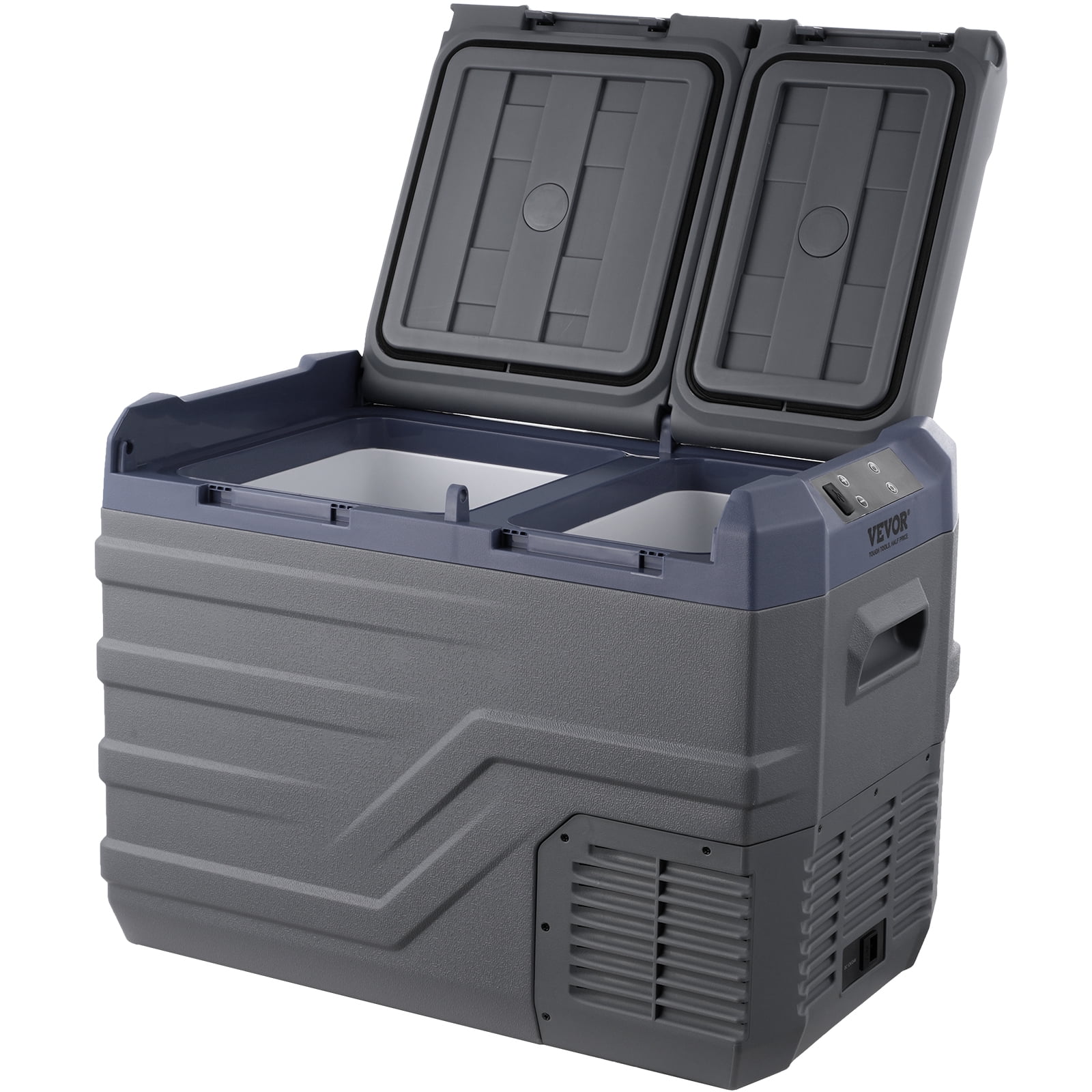 VEVOR Car Refrigerator, 12 Volt Car Refrigerator Fridge, 32 L Dual Zone Portable Freezer, -4℉-68℉ Adjustable Range, 12/24V DC and 100-240V AC Compressor Cooler