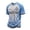 010 Argentina, variant on 2026 Soccer Fan T-Shirt, Light Blue and White Geometric Sun Print