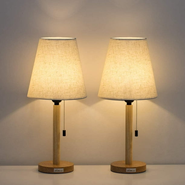 Haitral Small Bedside Table Lamps Set, Small Bedroom Dresser Lamps