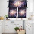 thumbnail image 3 of Galaxy Explosion Kitchen Curtains Valances and Tiers Set of 3 Abstract Art Solar System Universe Modern Tier Curtains and Valance with Rod Pocket for Small Windows, 27.5"x24", 3 of 9
