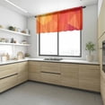 thumbnail image 4 of Red Orange Valance Curtains for Kitchen/Living Room/Bathroom/Bedroom Window, Rod Pocket Small Topper Half Short Window Curtains Voile Sheer Scarf, Modern Abstract Ombre Geometric Aesthetic 42"x12", 4 of 8